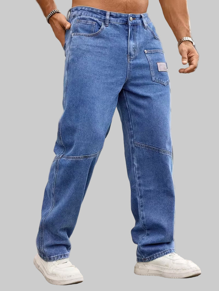 Męskie Dżinsy z Wieloma Kieszeniami